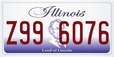 IL license plate Z996076