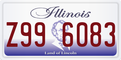 IL license plate Z996083
