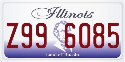 IL license plate Z996085