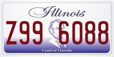 IL license plate Z996088