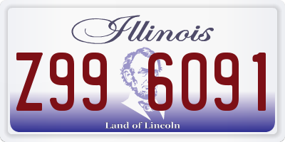 IL license plate Z996091