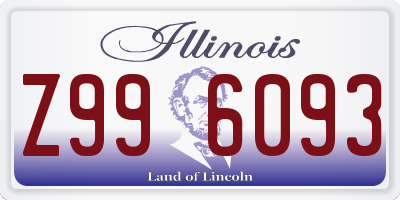IL license plate Z996093