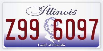 IL license plate Z996097