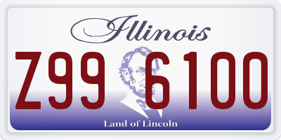 IL license plate Z996100