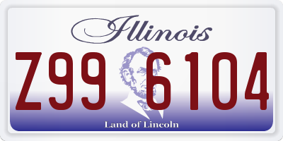 IL license plate Z996104