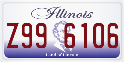 IL license plate Z996106