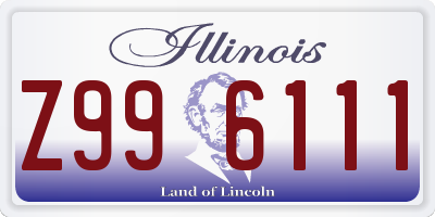 IL license plate Z996111