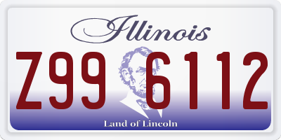 IL license plate Z996112