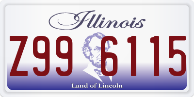 IL license plate Z996115