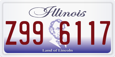 IL license plate Z996117