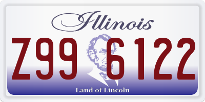 IL license plate Z996122