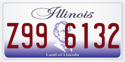 IL license plate Z996132