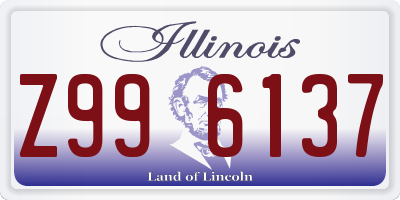 IL license plate Z996137