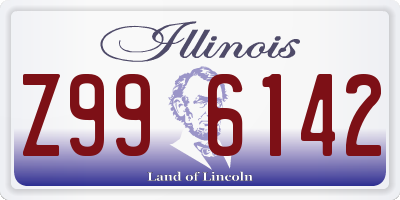 IL license plate Z996142