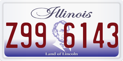 IL license plate Z996143