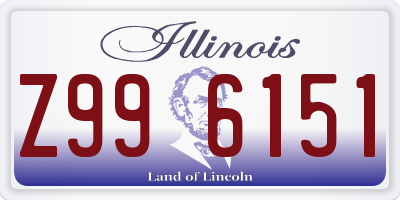 IL license plate Z996151