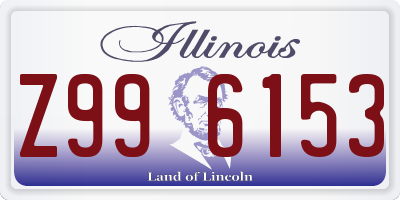 IL license plate Z996153