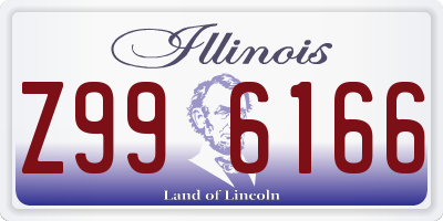 IL license plate Z996166