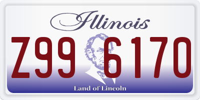 IL license plate Z996170