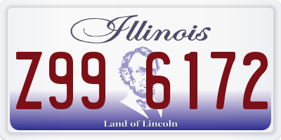 IL license plate Z996172