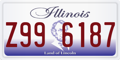 IL license plate Z996187