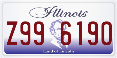 IL license plate Z996190