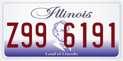 IL license plate Z996191