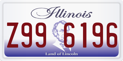 IL license plate Z996196