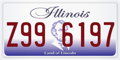 IL license plate Z996197