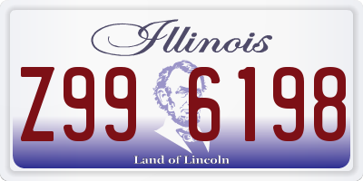 IL license plate Z996198