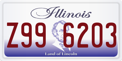 IL license plate Z996203