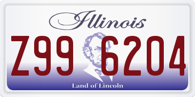 IL license plate Z996204