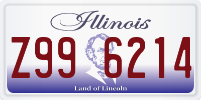 IL license plate Z996214