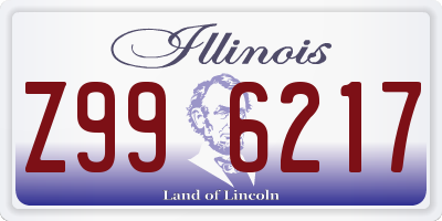 IL license plate Z996217