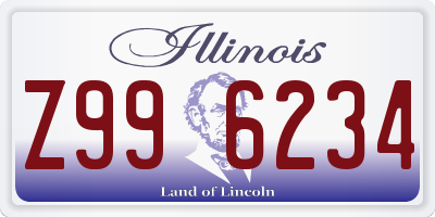 IL license plate Z996234