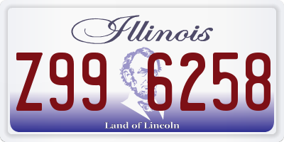 IL license plate Z996258