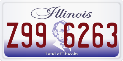 IL license plate Z996263