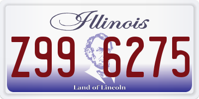 IL license plate Z996275