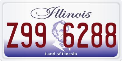IL license plate Z996288