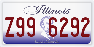 IL license plate Z996292