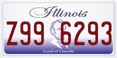 IL license plate Z996293