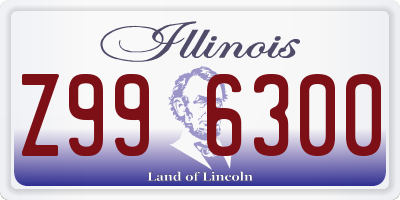 IL license plate Z996300