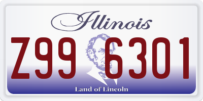 IL license plate Z996301