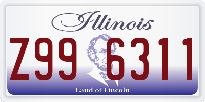 IL license plate Z996311