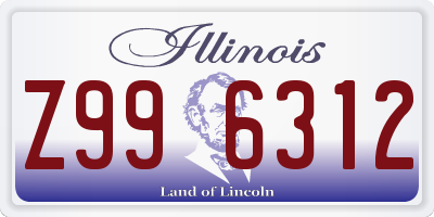 IL license plate Z996312