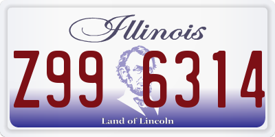 IL license plate Z996314