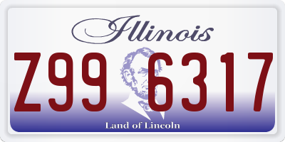 IL license plate Z996317