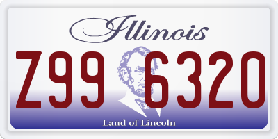 IL license plate Z996320