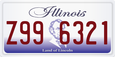 IL license plate Z996321