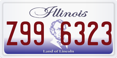 IL license plate Z996323